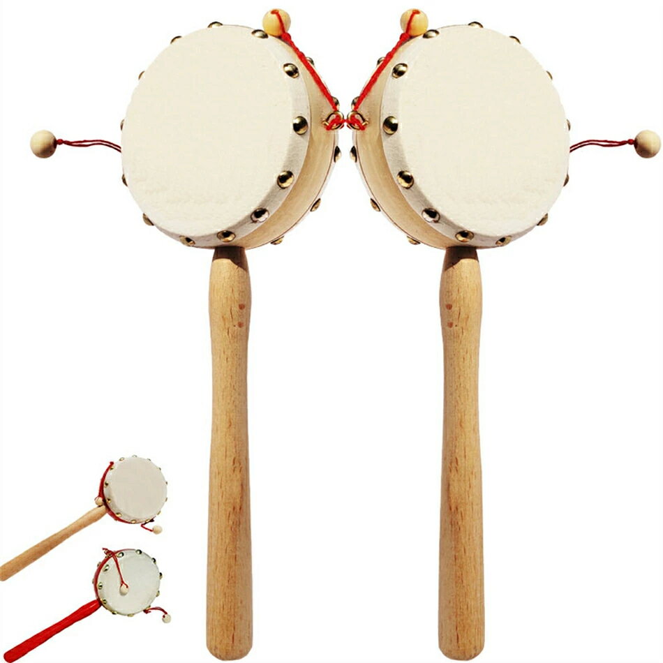 【送料無料】＜でんでん太鼓＞昔懐かしいおもちゃです。懐かしい おもちゃ 民芸玩具 伝統玩具 ガラガラ カチカチ ラトル 赤ちゃん 厄除け