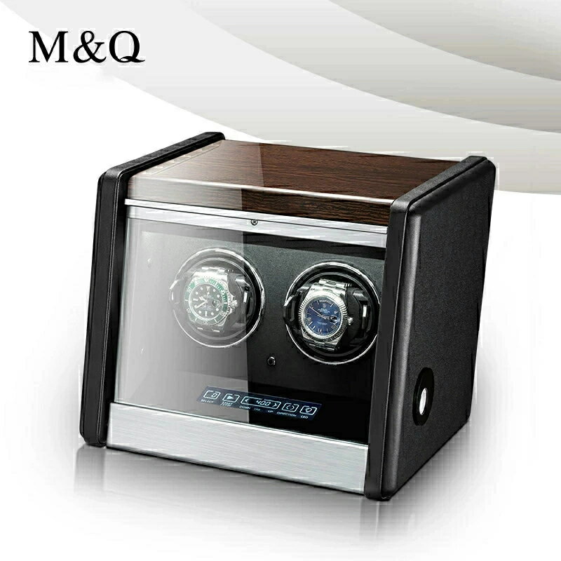 2本巻きワインディングマシーン 腕時計自動巻き上げ機指紋解除 2本巻き4本巻き6本巻き8本巻き高級腕時計に対応液晶タッチ 機械式 自働巻き電働時計ケース 超静音設計 木製時計 ウォッチワインダー 収納ケース 父の日 誕生日記念日敬老の日贈り物 プレゼント