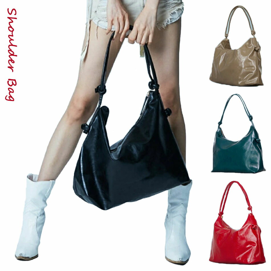 Rakuten - ショルダーバッグ バッグ Loose Big Crossbody Shoulder Bagルーズ ビッグ たすき掛け ショルダーバッグレッドブラックグリーンブラウン