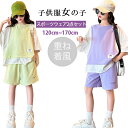 2024新品 韓国子供服 ガールズ セットアップ 子供服 女の子 半袖 Tシャツ ショートパンツ 2点セット キッズ ジャージ 上下セット トップス 短パン ガ...