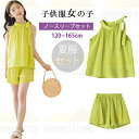 新品発売! 韓国子供服 女の子 キッズ こども子供服 女の子 夏服 セットアップ Tシャツ ショートパンツ 2点セット ノースリーブ トップス 可愛い 短パン カジュアル アンサンブル キッズ服 薄手 通気性 通学 普段着 ビーチ 水着 洋服 120-165cm ジュニア服