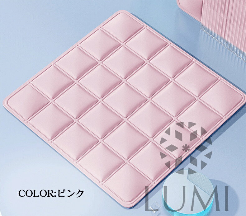 lumi lifeの【サイズ40×40CM】ペット用アイスマット ひんやりペットマット ペット用アイスマット ペット用アイスシート ひえひえ 犬 猫 ペット用品 夏用 冷感マット 寝具 暑さ対策グッズ 洗える クール 夏用ペットマット ひんやり ヒンヤリ 涼しい 暑さ対策 3色選択可能｜アングル3