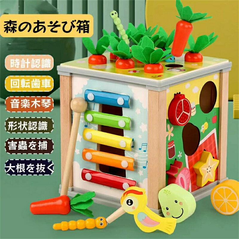 Rakuten - 知育玩具 おもちゃ 玩具 知育 森のあそび箱 木製 子供 かわいい 男の子 女の子 1歳 1歳半 2歳 3歳 4歳 5歳 型はめ パズル 音楽 楽器 木琴 誕生日 プレゼント 指先訓練 手眼調和 創造力 集中力 発想力 親子遊び 男の子 女の子 幼児向け