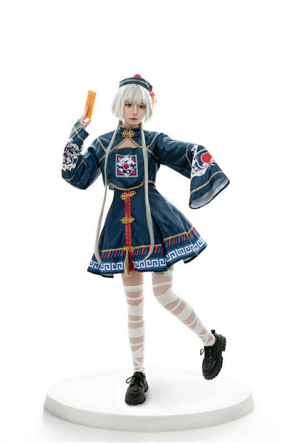 Rakuten - キョンシー コスプレ ゾンビ ハロウィン お揃い 大人 仮装 レディース ワンピース 長袖 人気 お化け 帽子 面白い チャイナ風 イベント用 衣装 仮装 女 コスチューム 可愛い セクシー 面白い チャイナ風 レディース コスプレ衣装 かわいい ハ