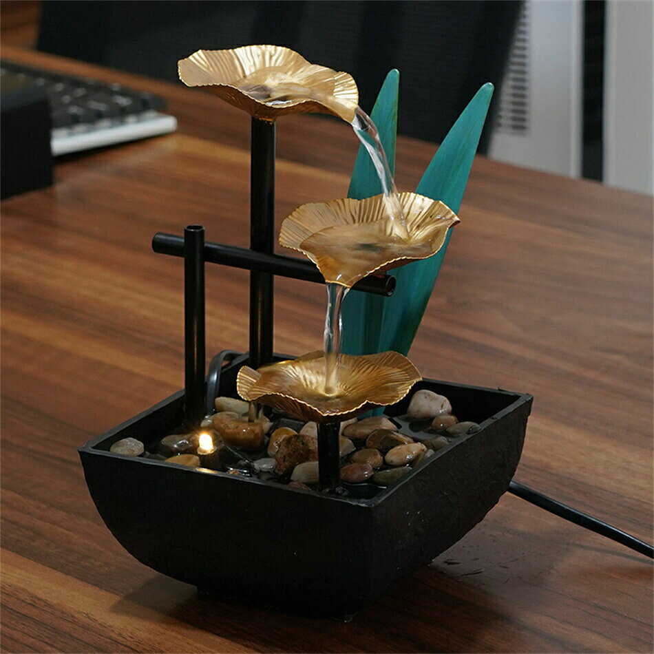 Rakuten - インテリア卓上噴水 室内噴水 装飾品 リビングルーム 風水 家の装飾 デスクトップの噴水 茶室 装飾 卓上置物 USB水ポンプ インテリア卓上噴水 置物 室内噴水 装飾品 卓上噴水 インテリア 室内 ファウンテン ミニ噴水 滝 卓上ファウンテン