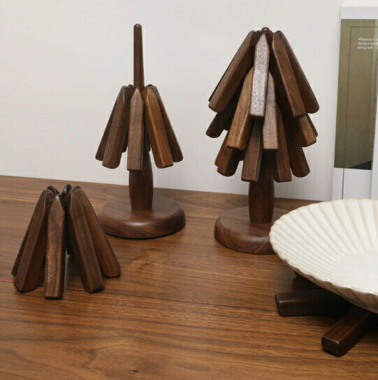 コースター 木製プレースマット ウォールナット断熱マット 金のなる木 テーブルプロテクター 断熱マッ..