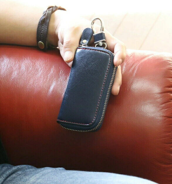 スマートキー スマートキーケース 車 メンズ レディース ギフト レザー 革 牛革 カード カラビナ 大容量 キーポーチ シンプル ラウンドファスナー プレゼント 男性 女性 卒業記念 ホワイトデー