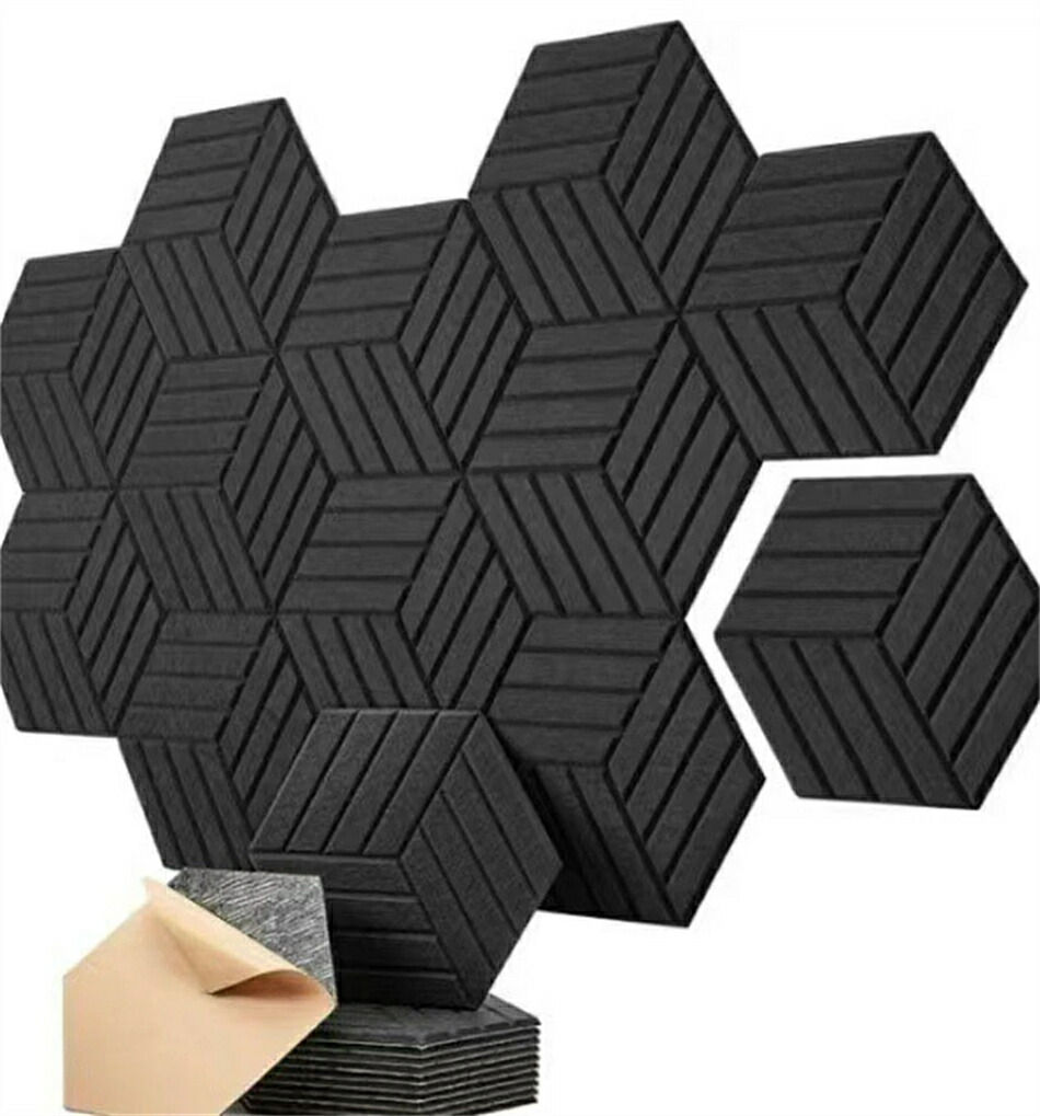 吸音材(12枚) 防音シート 吸音パネル 硬質吸音 吸音ボード フェルトボード 消音 騒音対策 断熱 防潮 壁..