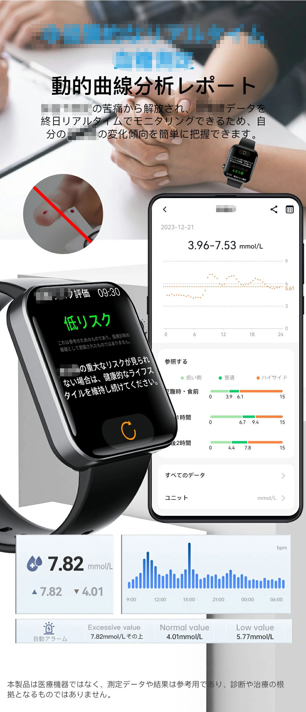スマートウォッチ 日本製センサー測定2.1インチ歩数 大画面 音楽制御 電卓 天気 ストップウォッチ スポーツ 着信通知 3