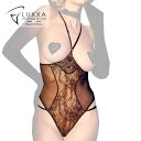 LUXXA(ルクサ)●キャバレー・オープン・ボディ 【CABARET Open Body】|フランス製 ボディスーツ オープンカップ Tバック レース 刺繍 イ...