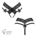 LUXXA(ルクサ)●サーバ・ネイキド・ストリング 【SAHBA Naked String】|フランス製 Tバック レース レディース ショーツ オープンクロッ...