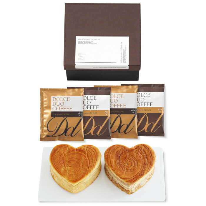 【引菓子】ハートデニッシュ&カフェセット HD2-10A【デニッシュ・スイーツ・ギフト】包装・熨斗対応