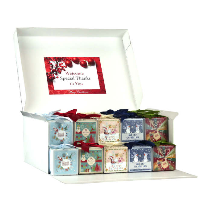 楽天【ルナルーチェ】楽天市場店【ウェルカムプチギフト】★クリスマスグルメ　BOXセット　規定文メッセージプレート付き//000xgc01bb【定型文・クッキー】