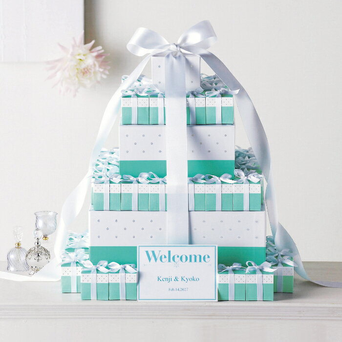 【ウェルカムプチギフト】 ★マリアージュブルー(ハートクッキー)ウェルカムオブジェ60個セット 1823【プチギフト・焼き菓子】