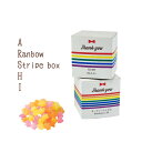 A Ranbow Stripe box HI pb (こんぺいとう) ※1柄6個からご注文受付 お名入れ可能 プチギフト レインボー虹 推し活