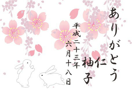 ウサギ　【デコシール　プチギフト