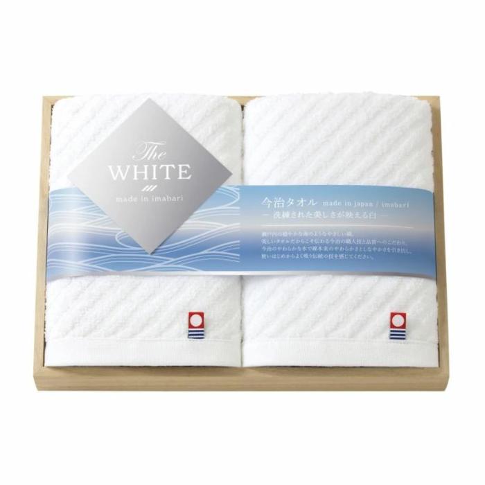 Rakuten - 【引出物】今治 The WHITE（ザ ホワイト） 日本製 愛媛今治 木箱入タオルセット tkd-65520//引き出物・ギフト・内祝い・お中元・お歳暮等に