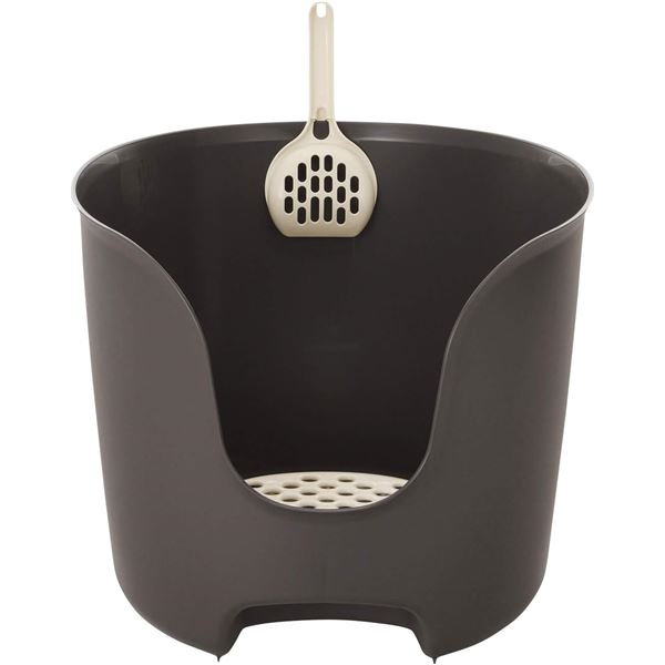 【1日限定！ポイント+10倍！】 リッチェル ラプレ 壁高ネコトイレ ダークグレー