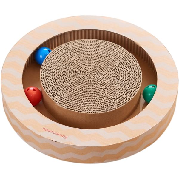 【3時間限定！★ポイント5倍21時～】（まとめ）ニャンコロビー サークルタイプ(ペット用品)【×2セット】