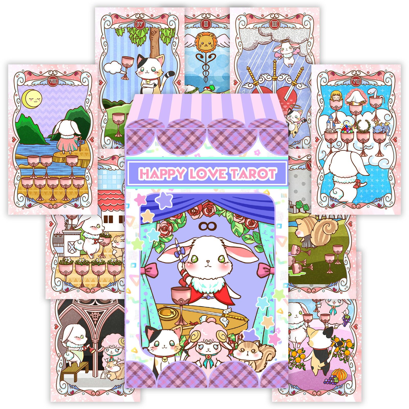 大人気占い師 うさとこWHITE先生監修 はぴらぶタロット Happy Love Tarot...