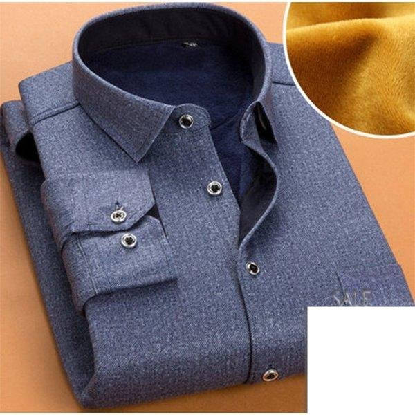 メンズ カジュアルシャツ 裏起毛シャツ 2020冬新作 無地 シャツ 冬 長袖シャツ 厚手 メンズ シャツ