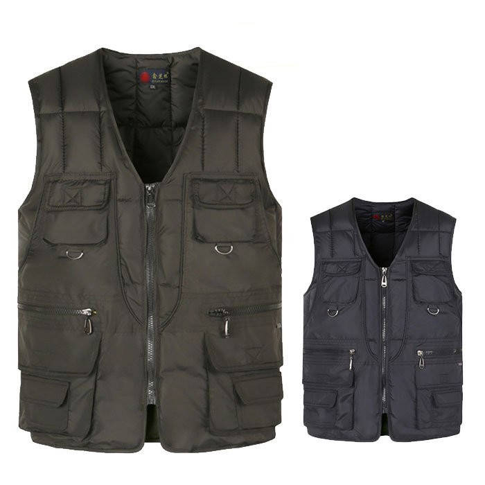 多ポケット ポケット ポケット 多機能 ブラック 収納 メンズベスト 暖かい アウター