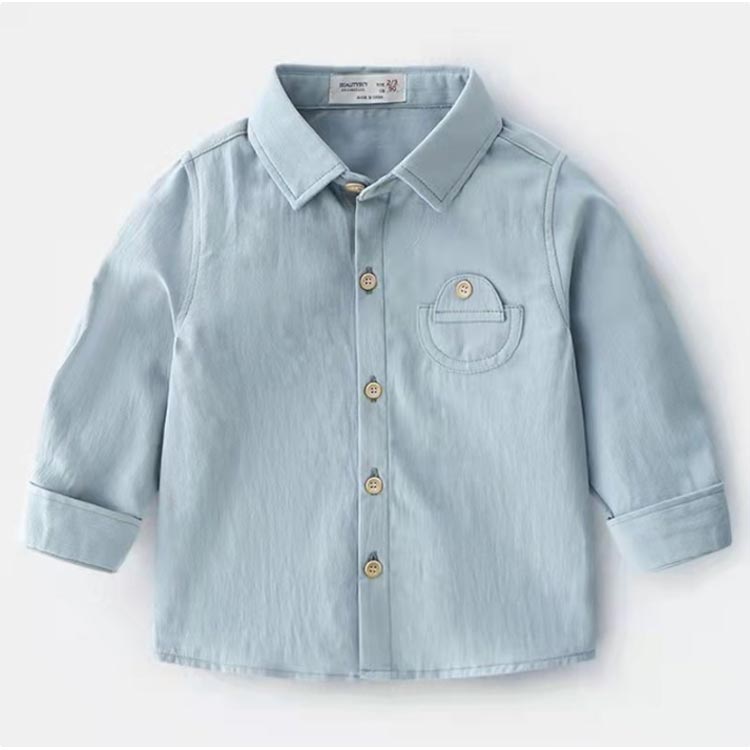 子供シャツ 長袖 男女兼用 キッズ シャツ ブラウス コットン 無地シャツ トップス 男の子 女の子 白 80 90 100 110 120 130 春秋 ホワイト ブルー イエロー オレンジ 送料無料