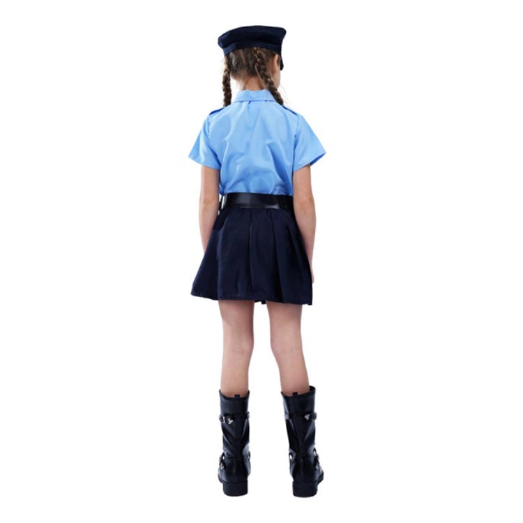 警察官 衣装 ポリス 子供 コスプレ 女の子 ハロウィン衣装 コスチューム 仮装 ワンピース ハロウィン ハロウィンコスチューム ハロウィン衣装 帽子 ベルト セット 女児 ジュニア キッズ ミニスカポリス 可愛い 子ども コスプレ衣装 仮装 学園祭 発表会 パーティー 写真撮影 lunamart-10003376 Luna mart サンプル画像3