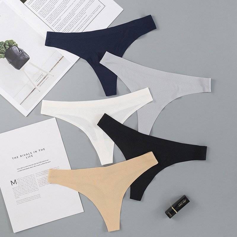 Tバック シームレスショーツ レディース パンツ パンティー 下着 無地 単品 セクシー カジュアル シンプル 通気性 婦人用 女性用 白 黒 ベージ