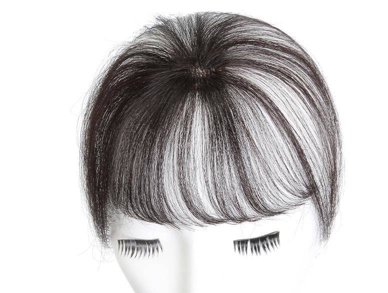 Rakuten - 部分ウィッグ前髪ヘアピース3D構造女性ウイッグ付け毛脱毛隠し軽薄白髪隠れ増毛分け目自然黒ダークブラウン