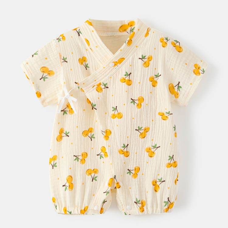 和服 ガーゼ 夏 ガーゼ素材 男の子 ガーゼ ロンパース ベビー服 涼しい 90 パジャマ 夏 星柄 ロンパース 綿 夏 甚平 女の子 出産準備 出産祝い 赤ちゃん 甚平 59cm 66cm 73cm 80 2