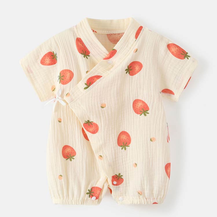 和服 ガーゼ 夏 ガーゼ素材 男の子 ガーゼ ロンパース ベビー服 涼しい 90 パジャマ 夏 星柄 ロンパース 綿 夏 甚平 女の子 出産準備 出産祝い 赤ちゃん 甚平 59cm 66cm 73cm 80 3