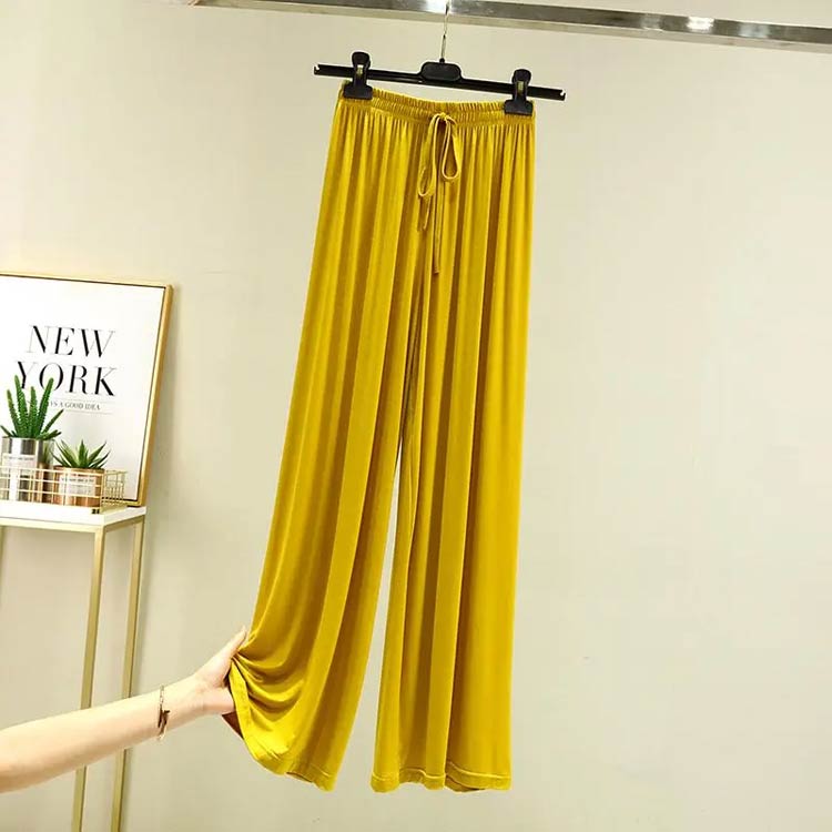 接触冷感 レディース ワイドパンツ ヨガパンツ パンツ 夏 楽チン ガウチョパンツ ...