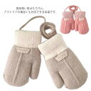手袋 子供用 ニット手袋 グローブ 首掛け 保温 防寒 小学生 児童 裏ボア 男の子 女の子 キッズ 通園 通学 自転車 お出かけ アウトドア 秋冬 あったか ...