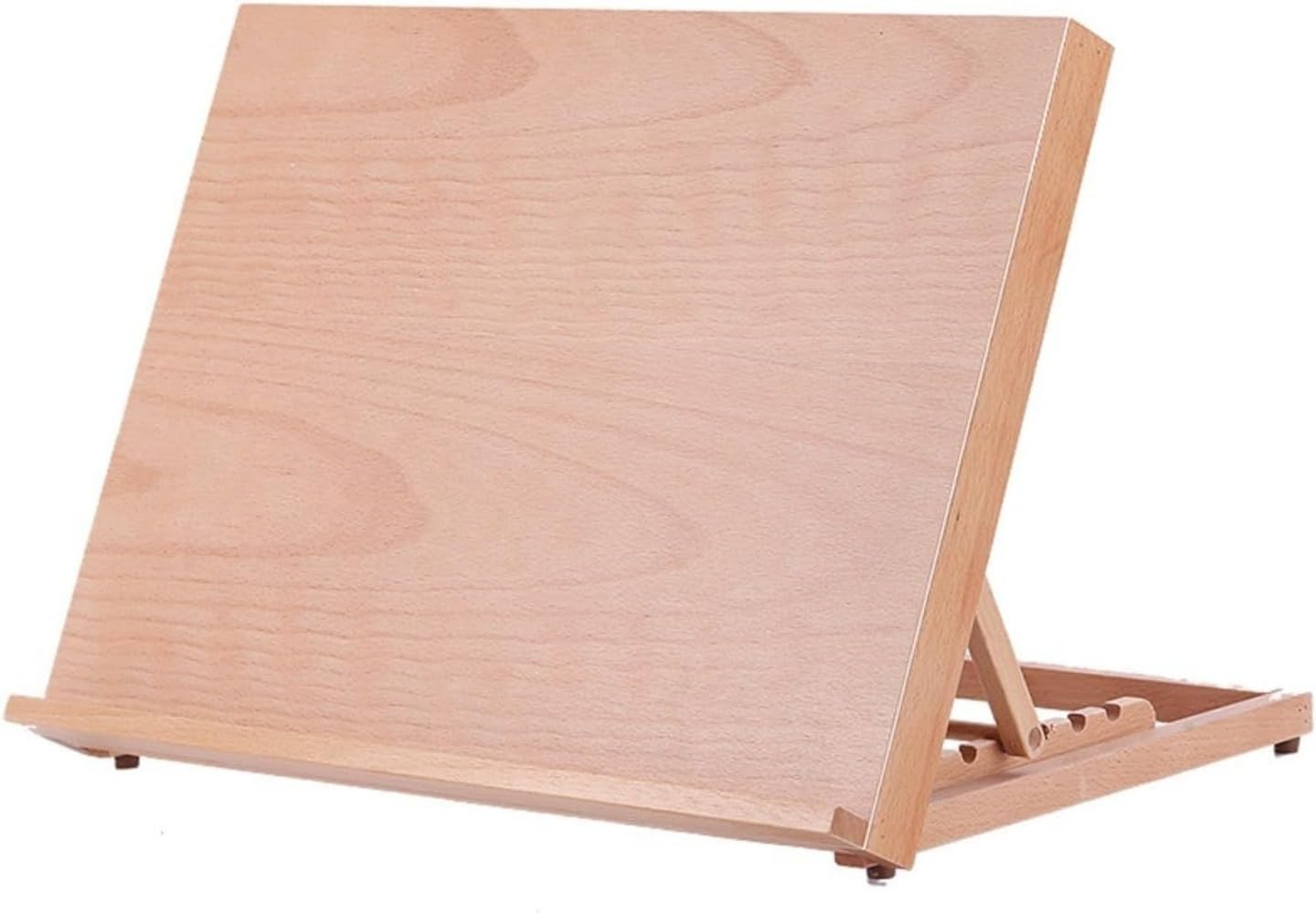 木製卓上イーゼル スケッチ/デッサン/油絵/水彩画/写生に最適 (3) 折りたたみ式 アート制作補助具 角度..