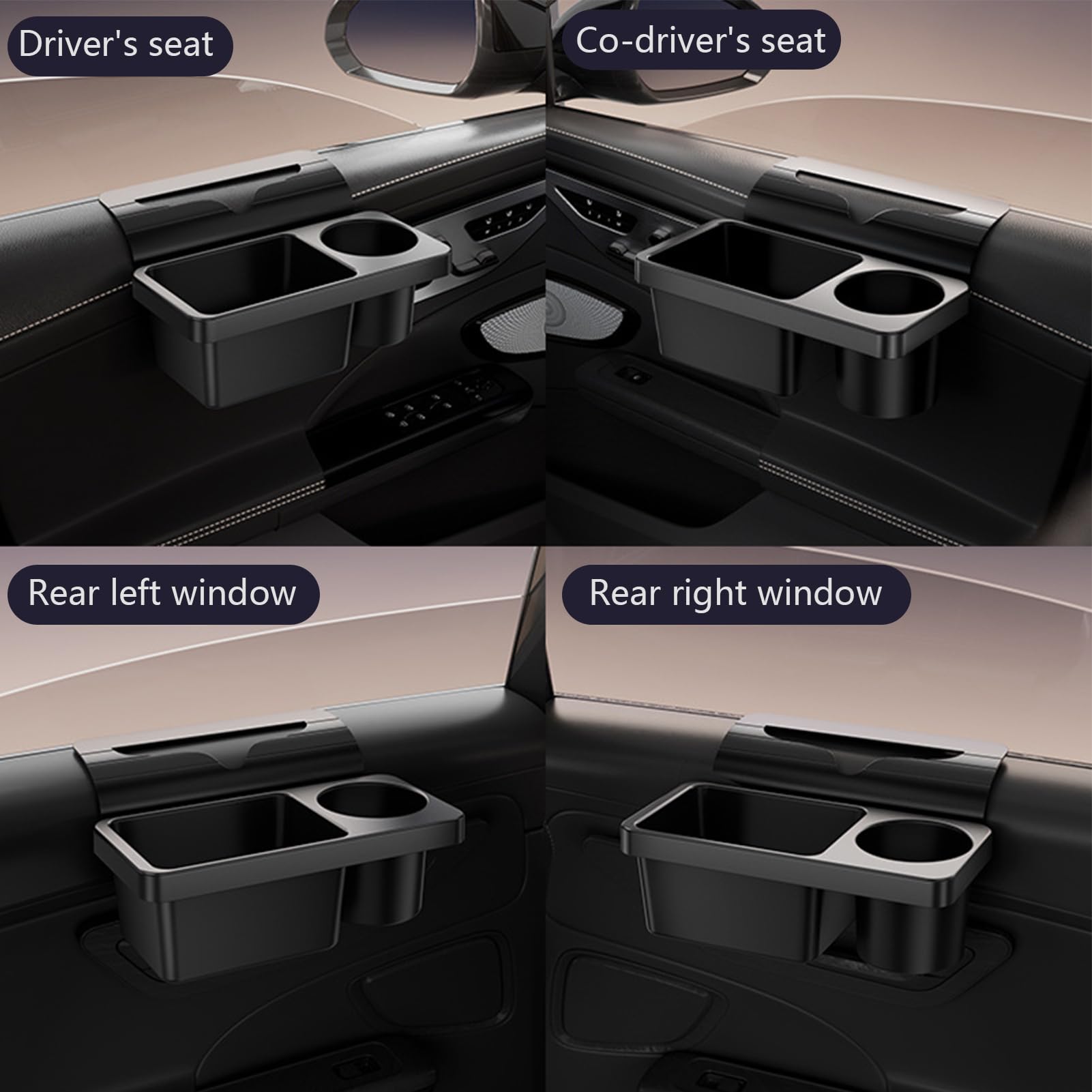 スマホ 窓用カップホルダー 旅行、キャンプ、通勤、遠出、ファミリーバックシート用自動車用シートバックオーガナイザー - 信頼性の高..