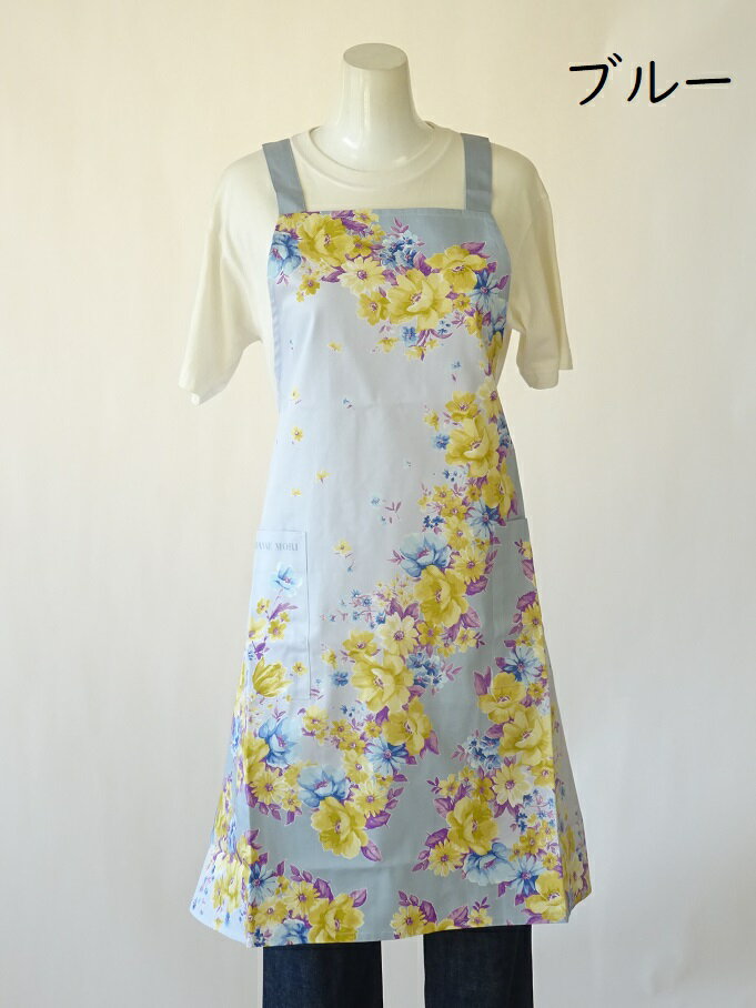 2025 年秋冬 新作 HANAE MORI 森英恵 日本製 百貨店 販売 人気 ブランド エプロン ハナエモリ フラワー フレーム パネル 花柄 エプロン （ 有名 おしゃれ 母の日 花 ギフト 綿 大人 レディース 女性 プレゼント 誕生日 はなえもり ）