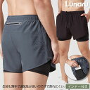 ランニングパンツ メンズ インナー一体型 ショートパンツ 吸汗速乾 軽量 UVカット 春夏用 ジム 筋トレ トレーニングウェア レギンス付き スポーツ ハーフパ...