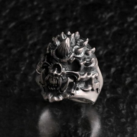 楽天Lunatic NightsSTRANGE FREAK DESIGNS[小鬼 リング フルフェイス]（シルバーアクセサリー/シルバー925/Silver925/ストレンジフリークデザインス/ストフリ/リング/指輪/メンズ/ユニセックス/スカル/）
