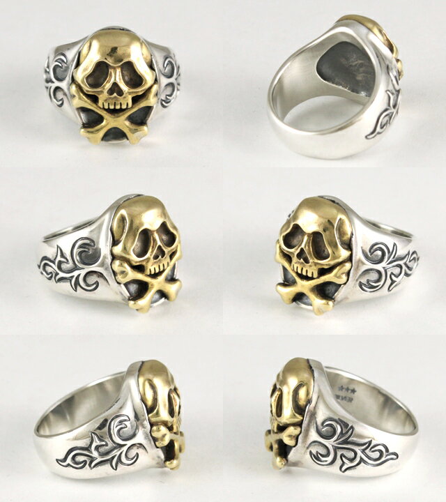 Journey through the stars[海賊リング（コンビ）](スカルリング/シルバーアクセサリー/シルバー925/Silver925/ジャーニー　スルー　ザ　スターズ//リング/指輪/メンズ/スカル/骸骨/ドクロ/J.T.S)