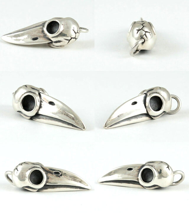 TaBoo925[カラススカルペンダント]　（シルバーアクセサリー/silver925/烏/骸骨/ペンダント/烏/ネックレス/メンズ/レディース/ユニセックス）aの商品画像 2