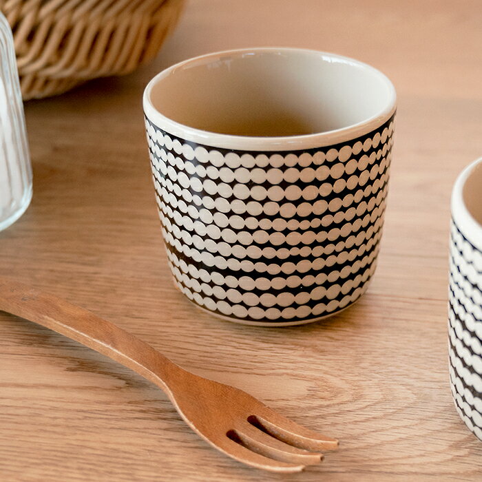 marimekko マリメッコ ラテマグ 200mlSIIRTOLAPUUTARHA シイルトラプータルハ RASYMATTO ラシィマットテラ×ブラック※1個単位での販売のサムネイル