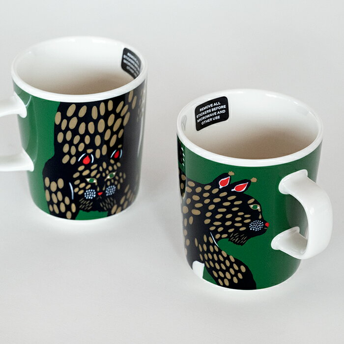 marimekko マリメッコ マグカップ OIVA マグ 250ml ILVES オオヤマネコ 1個単位での販売 正規品 グリーン 緑のサムネイル