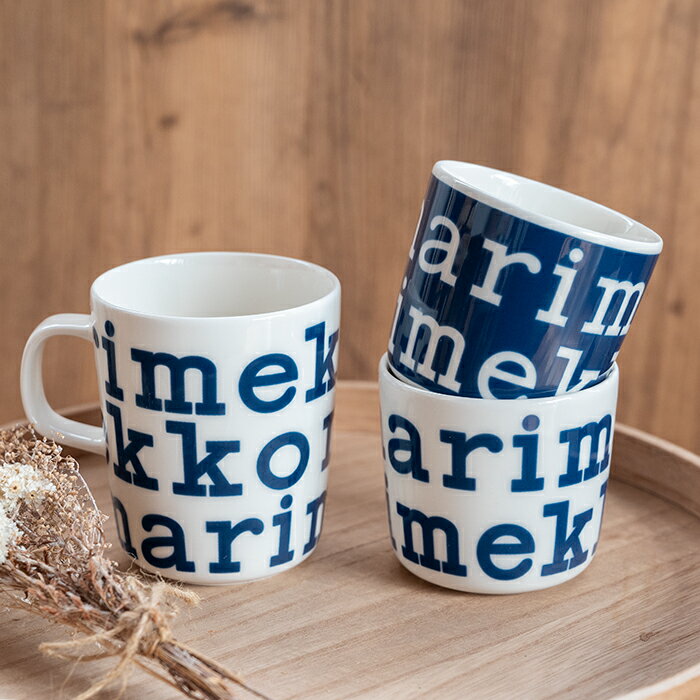 日本別注色 marimekko マリメッコ ブランドロゴ [マグカップ・ラテマグ2個セット箱入り]の全2種からお選びくださいのサムネイル