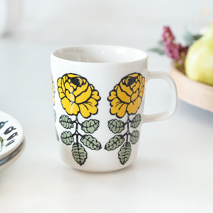 新着 marimekko マリメッコ 数量限定 マグカップ 250ml 1個 VIHKIRUUSU ヴィヒキルース イエロー×グリーンcol.55のサムネイル