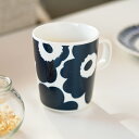 marimekko マリメッコ マグカップ 250ml UNIKKO ウニッコ ホワイト×ダークブルー ※1個単位での販売北欧雑貨 北欧 雑貨 フィンランドブランド おしゃれ かわいい プレゼント2023 ネイビー