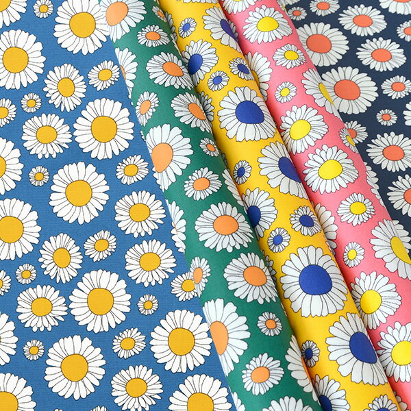 コーティング生地 studiohilla スタジオヒッラ kakkara デイジー 10cm 布・クロス / 北欧 生地 フィンランド ブランド テーブルクロス ビニール 撥水加工 おしゃれ かわいい モダン 手芸