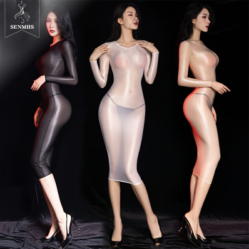 【楽天スーパーSALE20%OFF】SENMHS セクシー ランジェリー OL コスチューム 女教師 秘書 制服 誘惑 下着 インナー ボディコンスーツ ボディコン 光沢 ブラック ホワイト 肌色