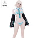 【即納】SENMHS セクシー コスプレ ビキニ 長袖トップス コスプレランジェリーコスチューム ミニブラ マイクロビキニ コスチューム インナー ホルターネック