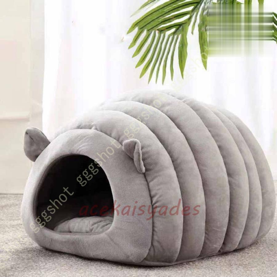 丸型 ペットベッド ドーム 冬 犬 猫 ペットベッド 洗える 滑り止め かわいい ふわふわ あったか ペット..